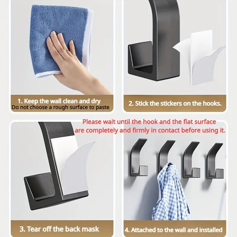 5pcs Set No-Drill Wall Hooks