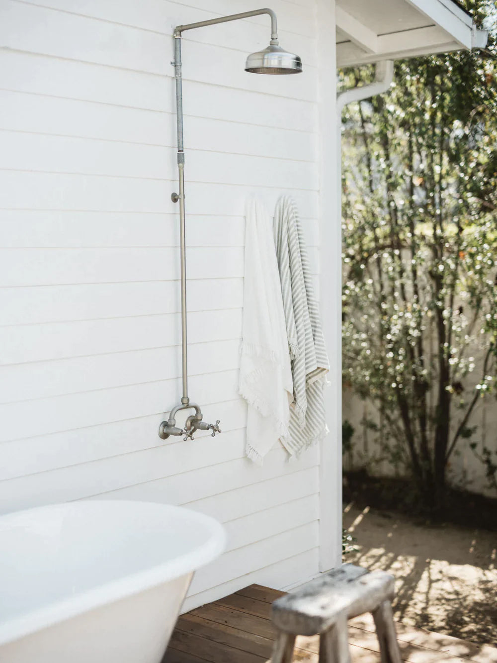 3 Piece Premium Quality Green Striped Towels Set