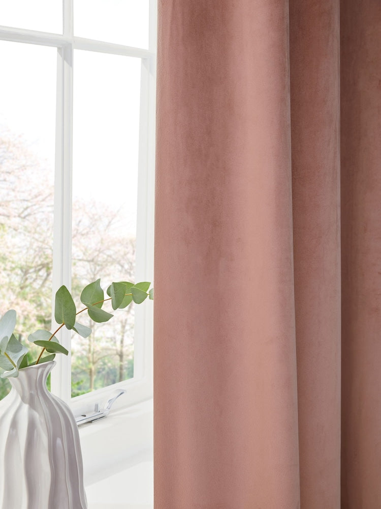 Luxury Matte Velvet Eyelet Curtains - Premium Quality