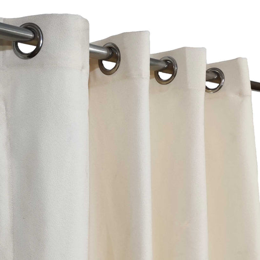 Ivory Premium Textured Silk Curtain