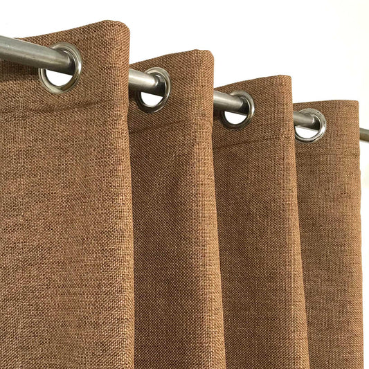 Luxury Light Brown Thick Jute Curtain