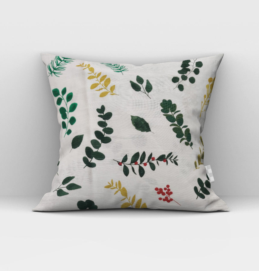Vibrant Leaf Print Cushion Cover