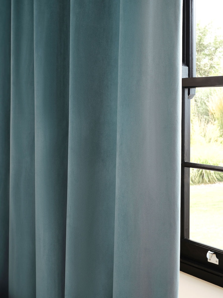 Luxury Matte Velvet Eyelet Curtains - Premium Quality