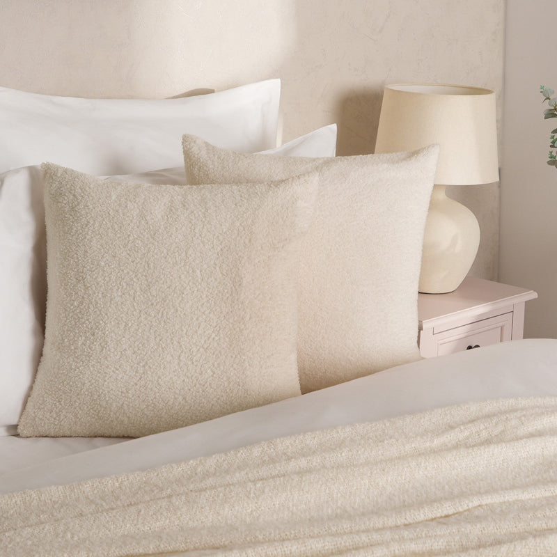Beige Soft Boucle Cushion Covers - 2 Pc's