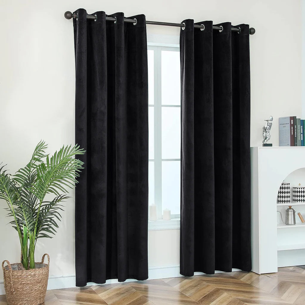 Black Premium Quality Velvet Curtains