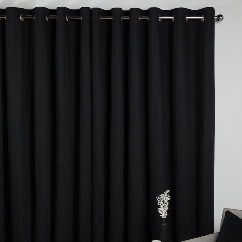 Plain Premium Silk Eyelet Curtain - Pair