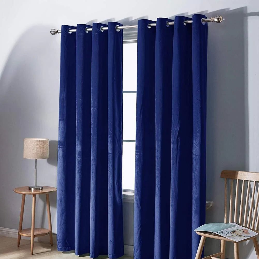 Export Quality Velvet Ready Made Curtains - Pair