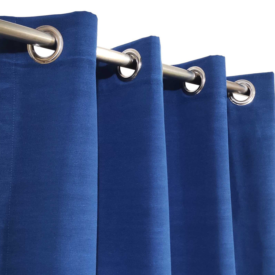 Blue Plain Duck Cotton Curtain