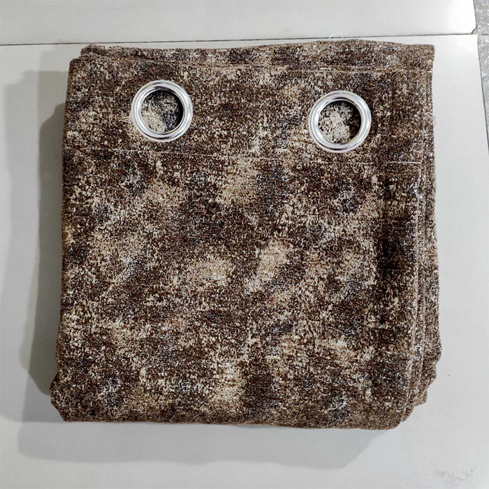 Brown High-Quality Viscose Eyelet Curtain