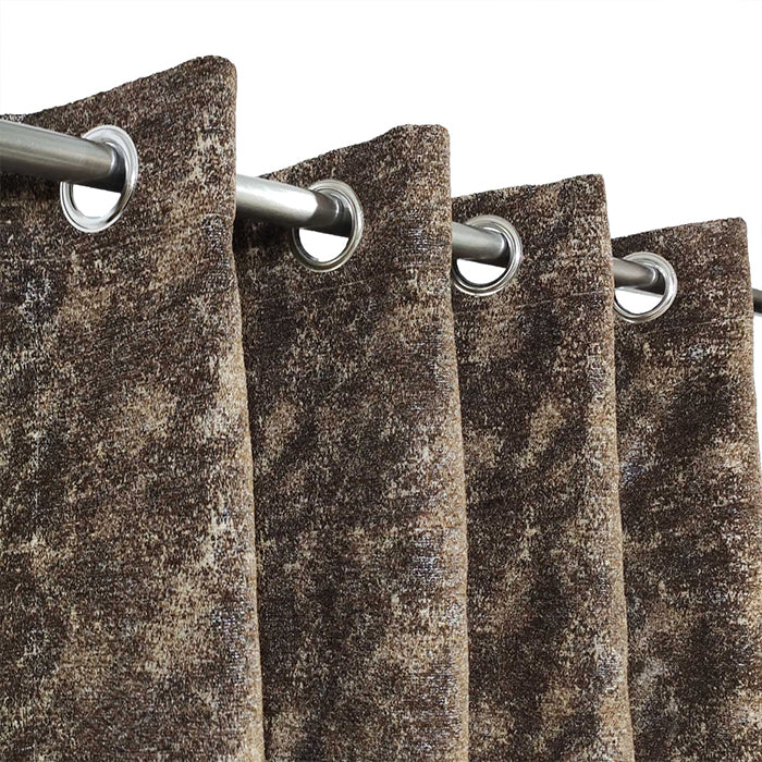 Brown High-Quality Viscose Eyelet Curtain