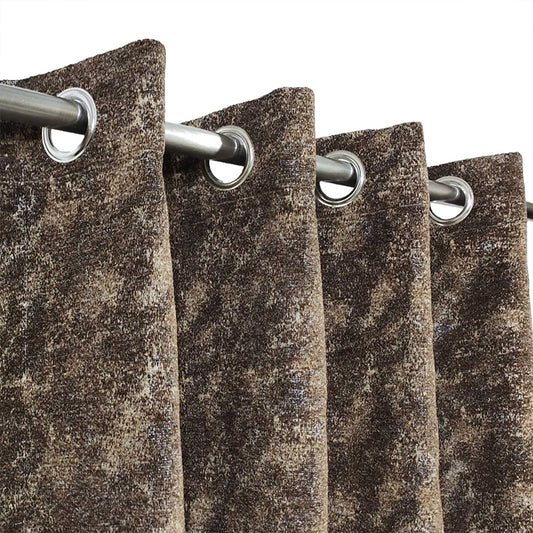 Brown High-Quality Viscose Eyelet Curtain