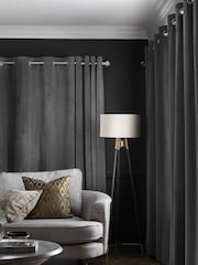 Luxury Matte Velvet Eyelet Curtains - Premium Quality