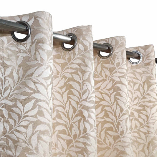 Cream High Quality Eyelet Curtain - Single Panel
