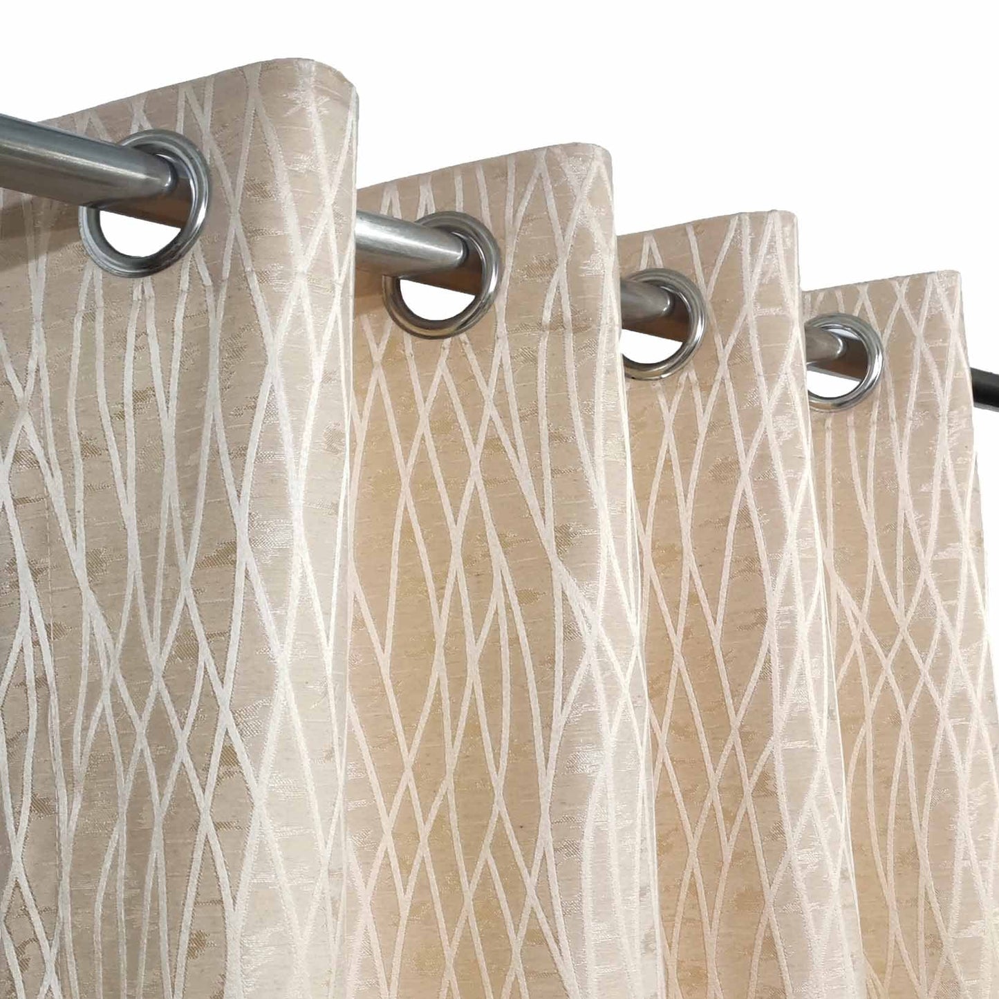 Cream High Quality Eyelet Curtain - Single Panel