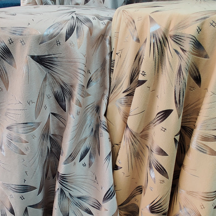 Elegant Black & Gold Leaf Curtain Panel