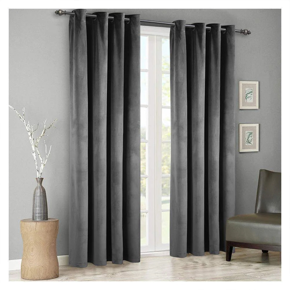 Export Quality Velvet Ready Made Curtains - Pair
