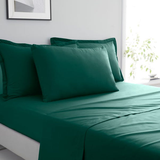 Emerald Green Pure Cotton Flat Sheet