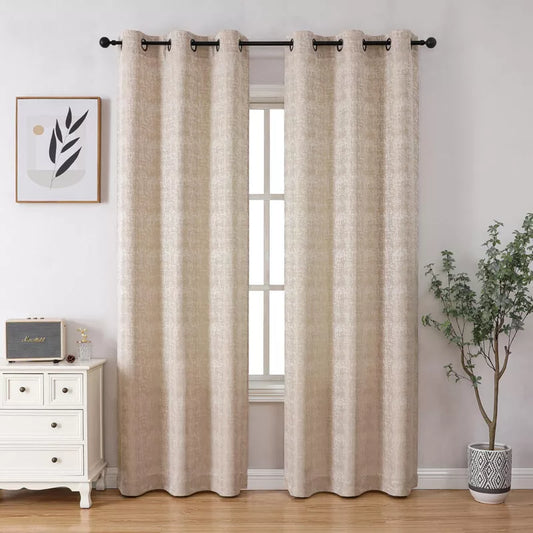 Camden Textured Grommet Top Window Curtain Panels Set Of 2