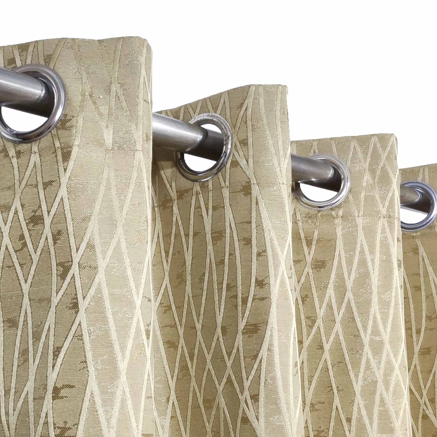 Golden Brown High Quality Eyelet Curtain - Single Panel