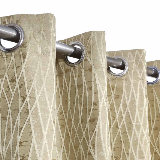 Golden Brown High Quality Eyelet Curtain - Single Panel