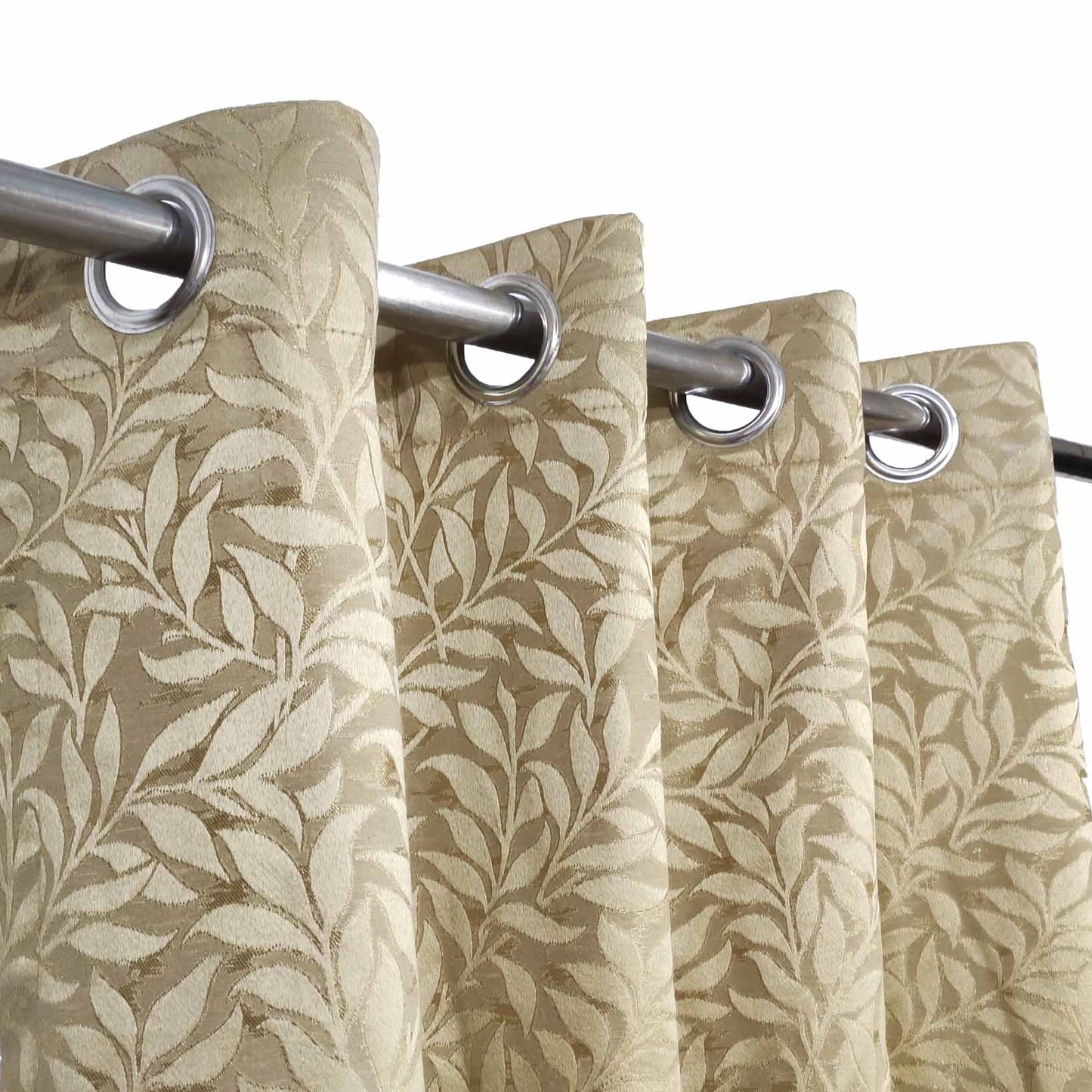 Golden Brown High Quality Eyelet Curtain - Single Panel