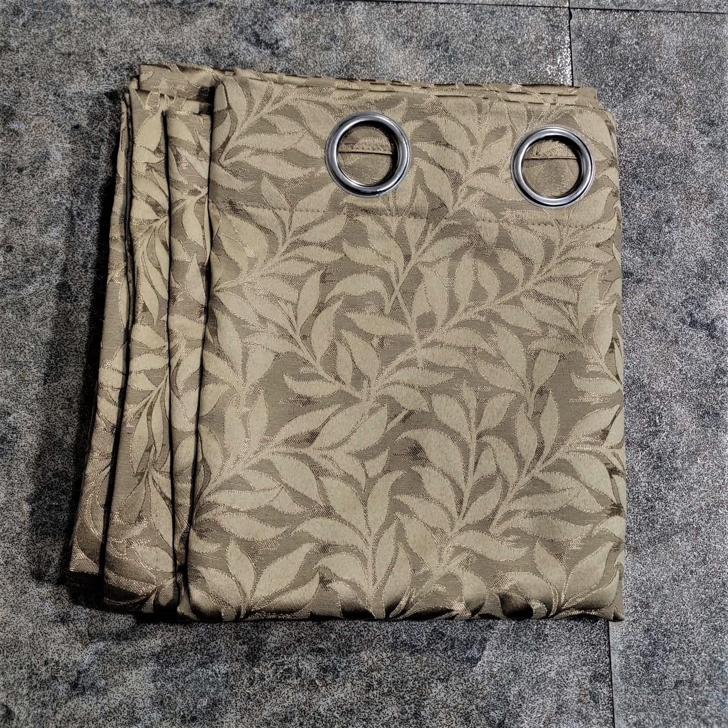 Golden Brown High Quality Eyelet Curtain - Single Panel