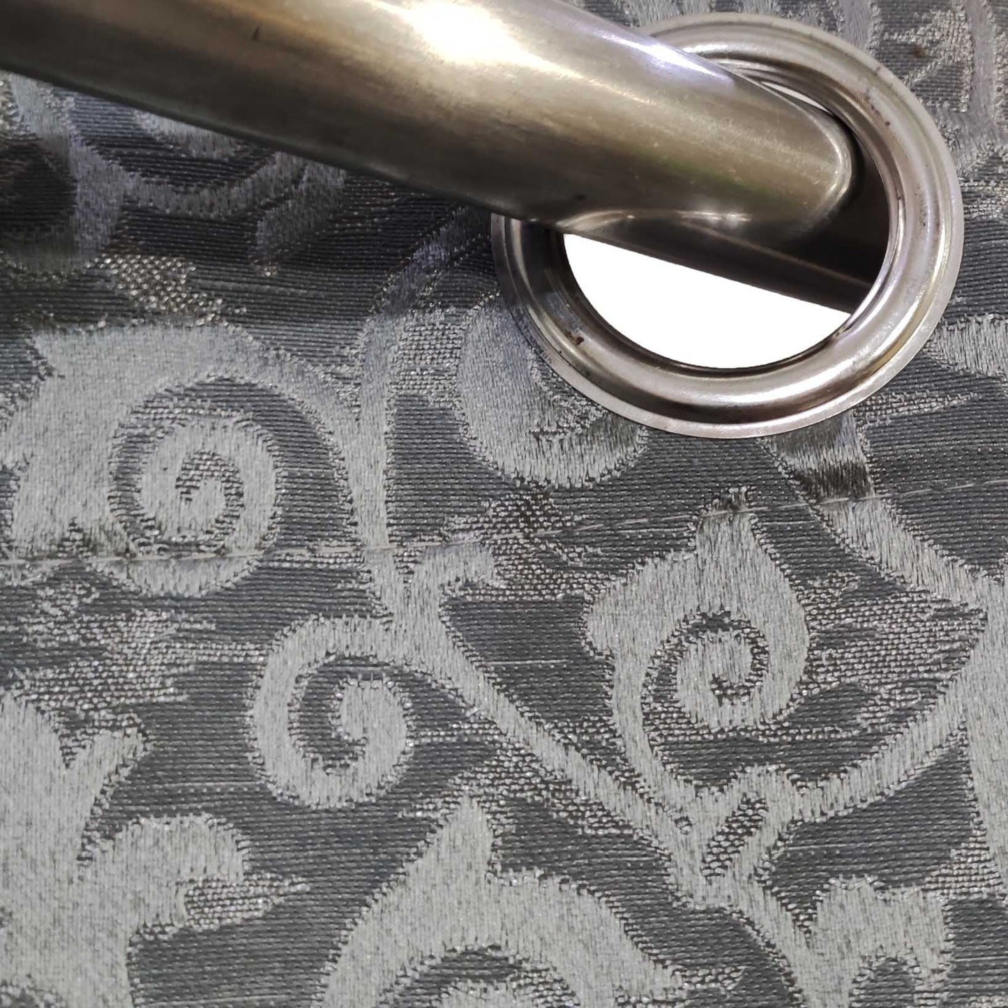 Grey High Quality Eyelet Curtain - Single Panel