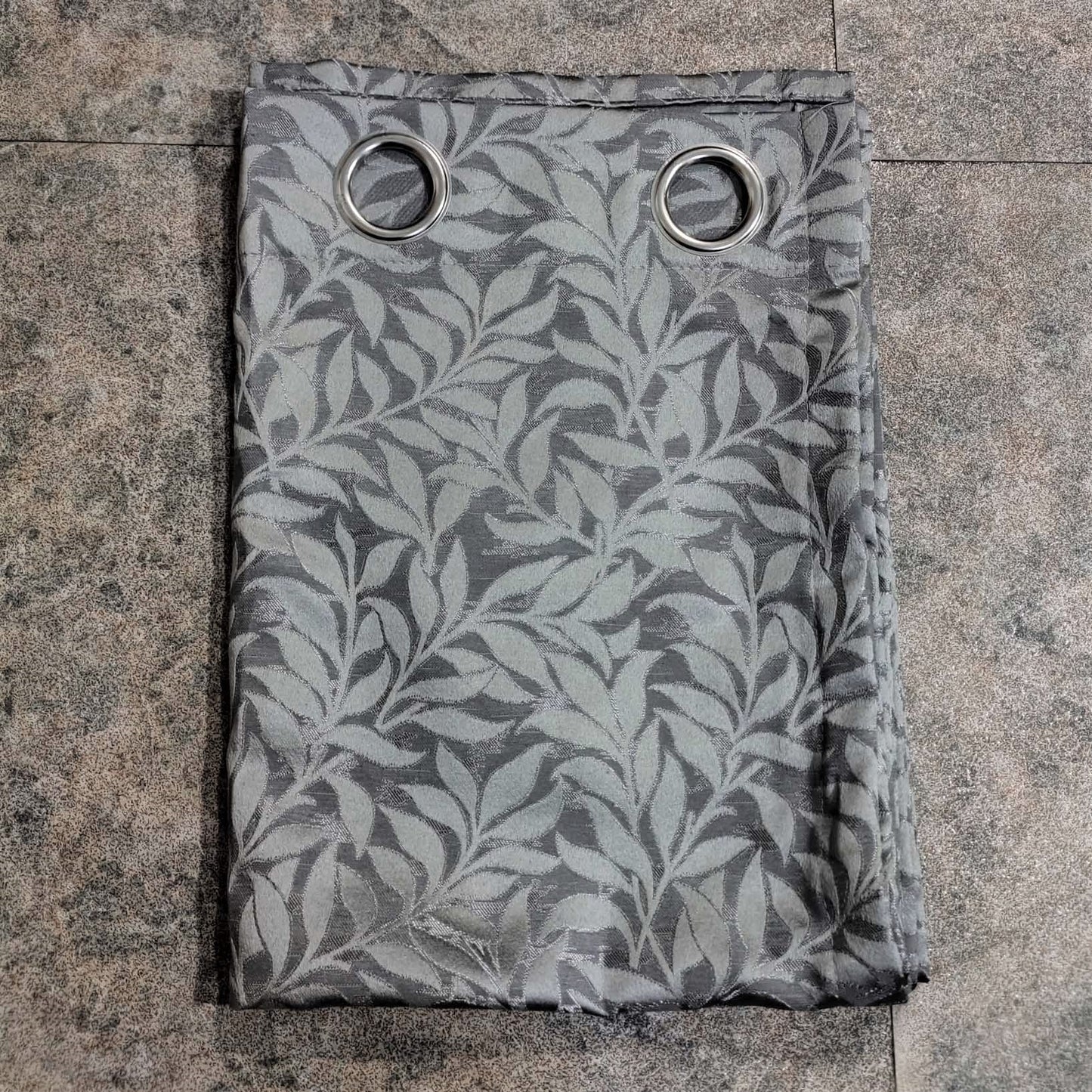 Grey High Quality Eyelet Curtain - Single Panel