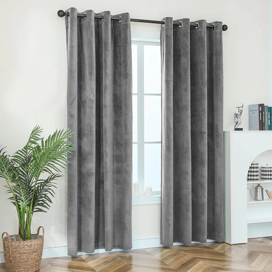 Grey Premium Quality Velvet Curtains