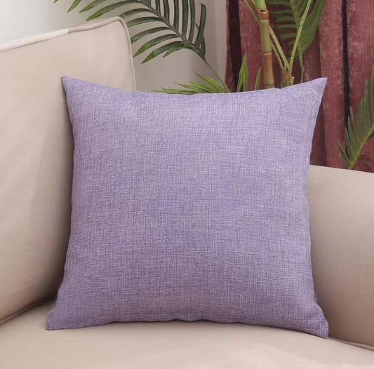 Lilac Jute Cushion Cover