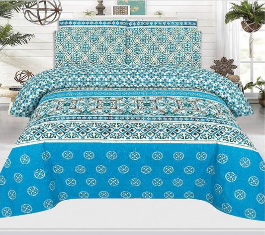 3 Pcs King Size Cotton Bed Sheet Set