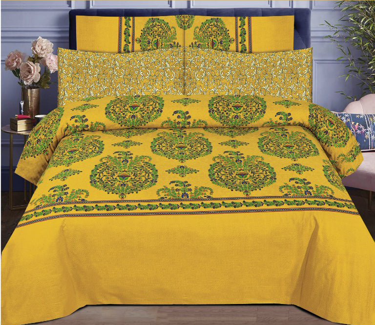 3 Pcs King Size Cotton Bed Sheet Set