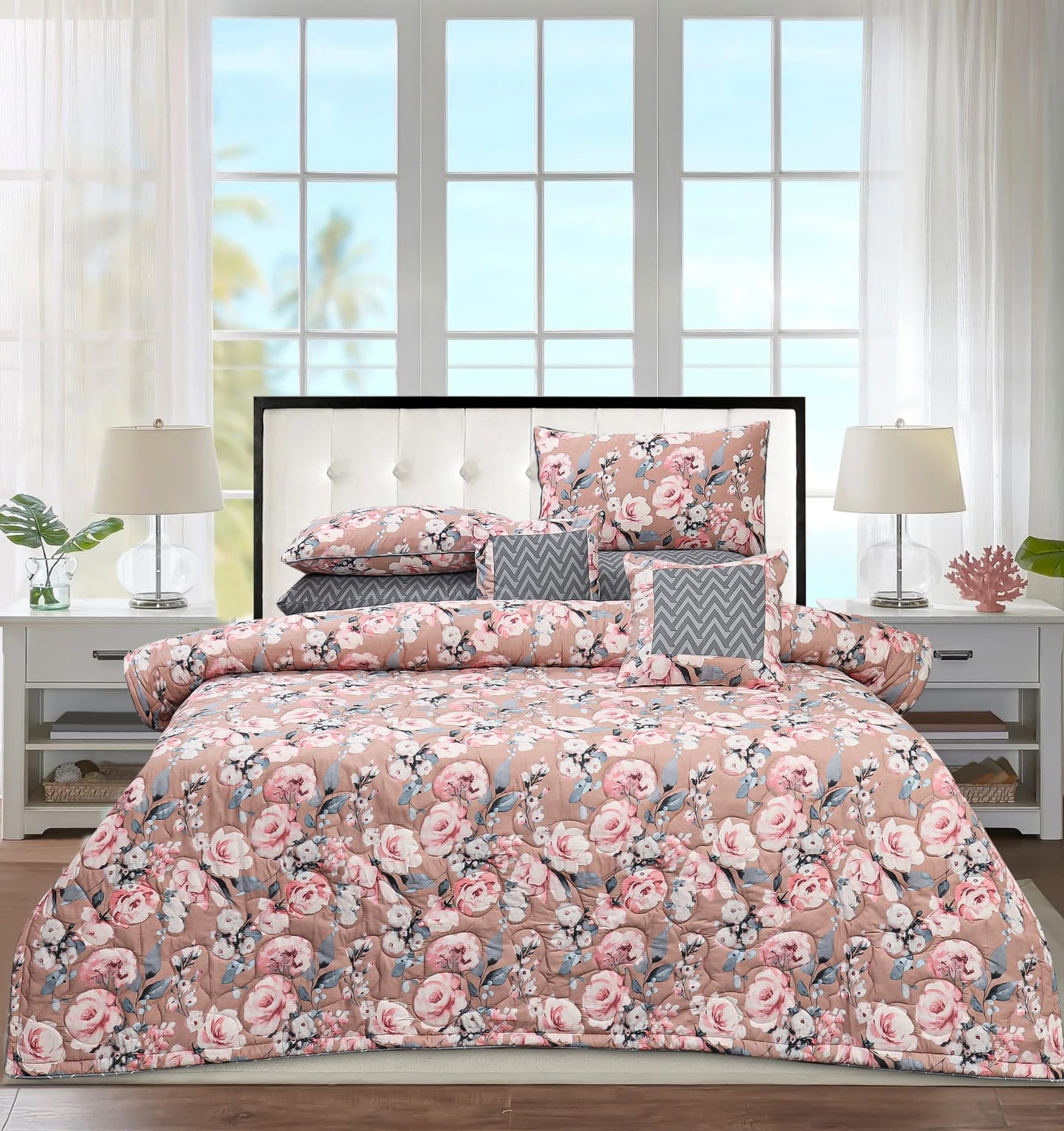 Export Quality Cotton Bed Sheet & Comforter Set
