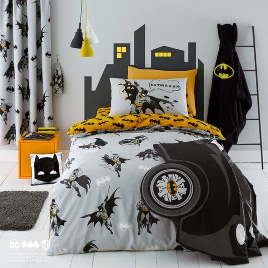 Batman Printed Kids Single Bedsheet Set