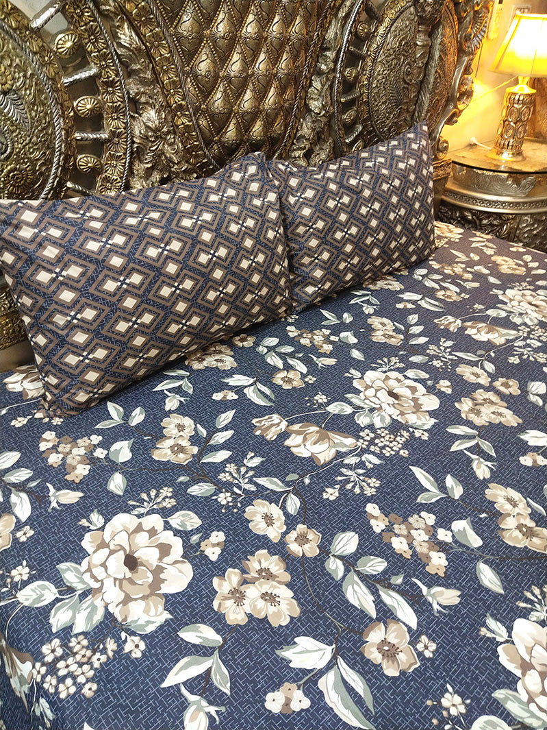 3 Pc's Pure Cotton Bed Sheet Set