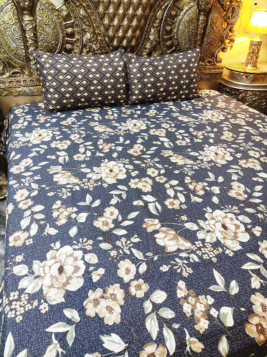 3 Pc's Pure Cotton Bed Sheet Set