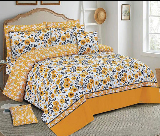 3 Pc's Cotton King Size Bed Sheet Set