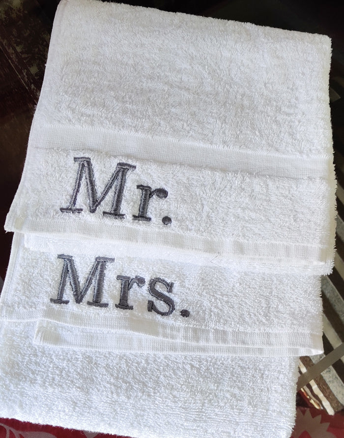 Customized Name Towel 100% Cotton (Make a personalized towel with your name) - Pair