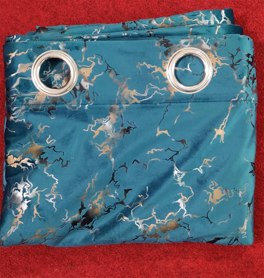 Beige Textured Premium Velvet Curtain