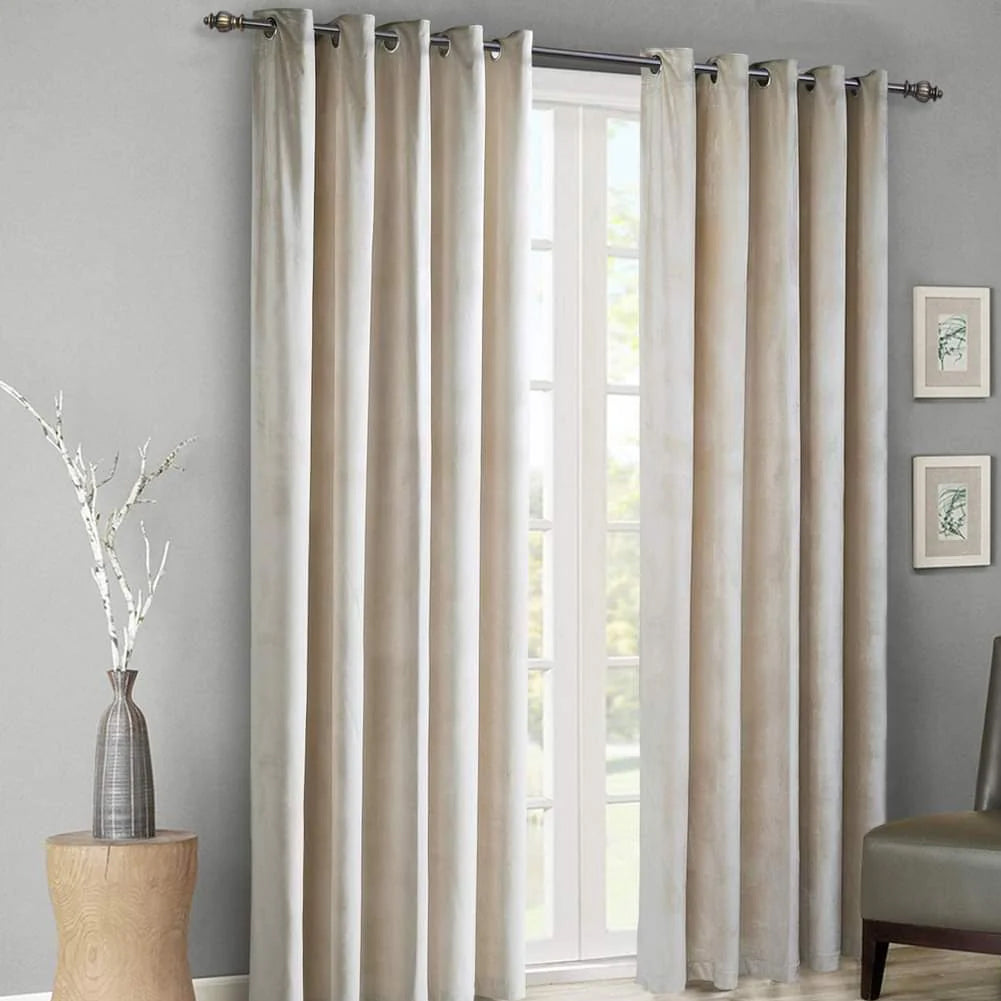 Export Quality Velvet Ready Made Curtains - Pair