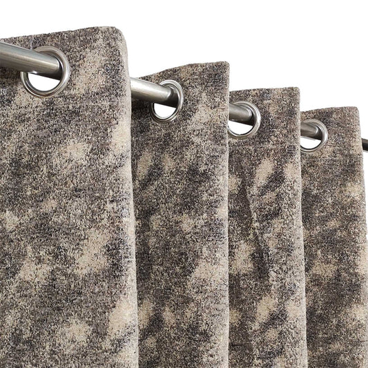 Light Brown Premium Thick Viscose Eyelet Curtain - Ready to Hang