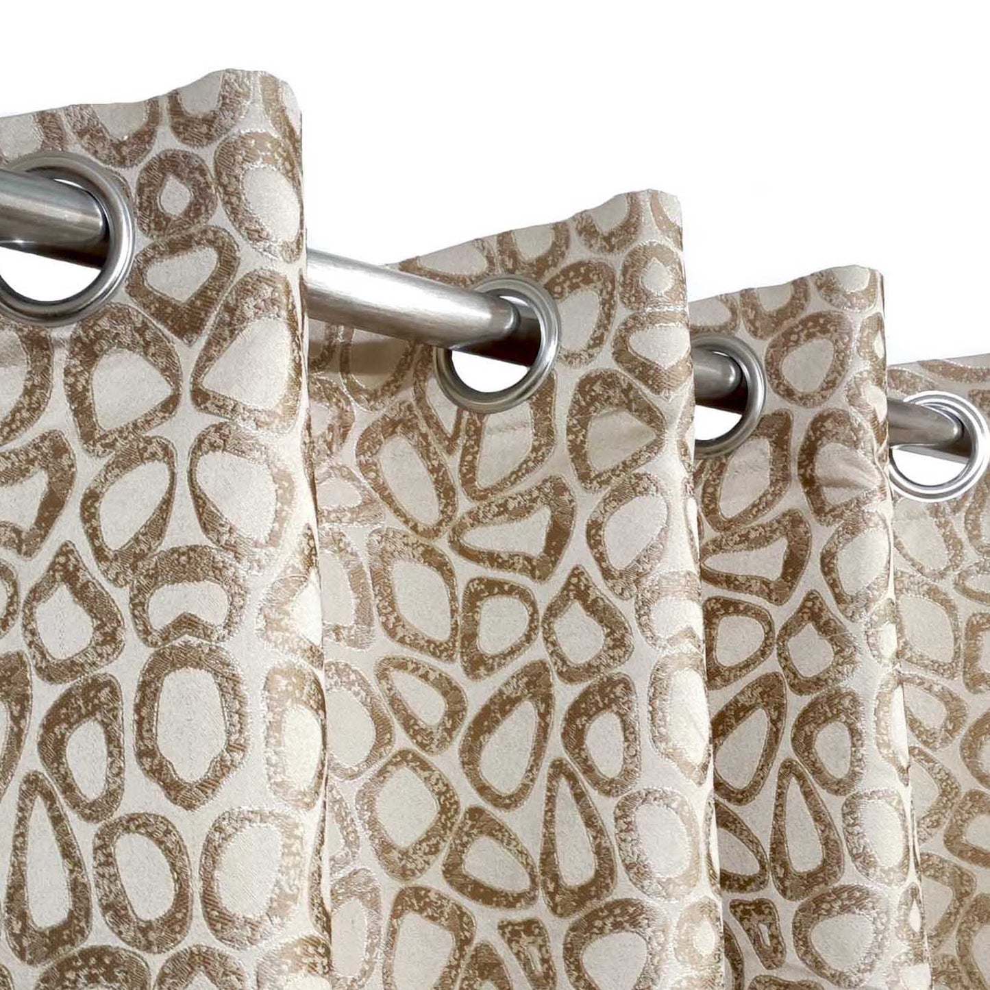 Light Brown Thick Viscose Ready Made Curtain