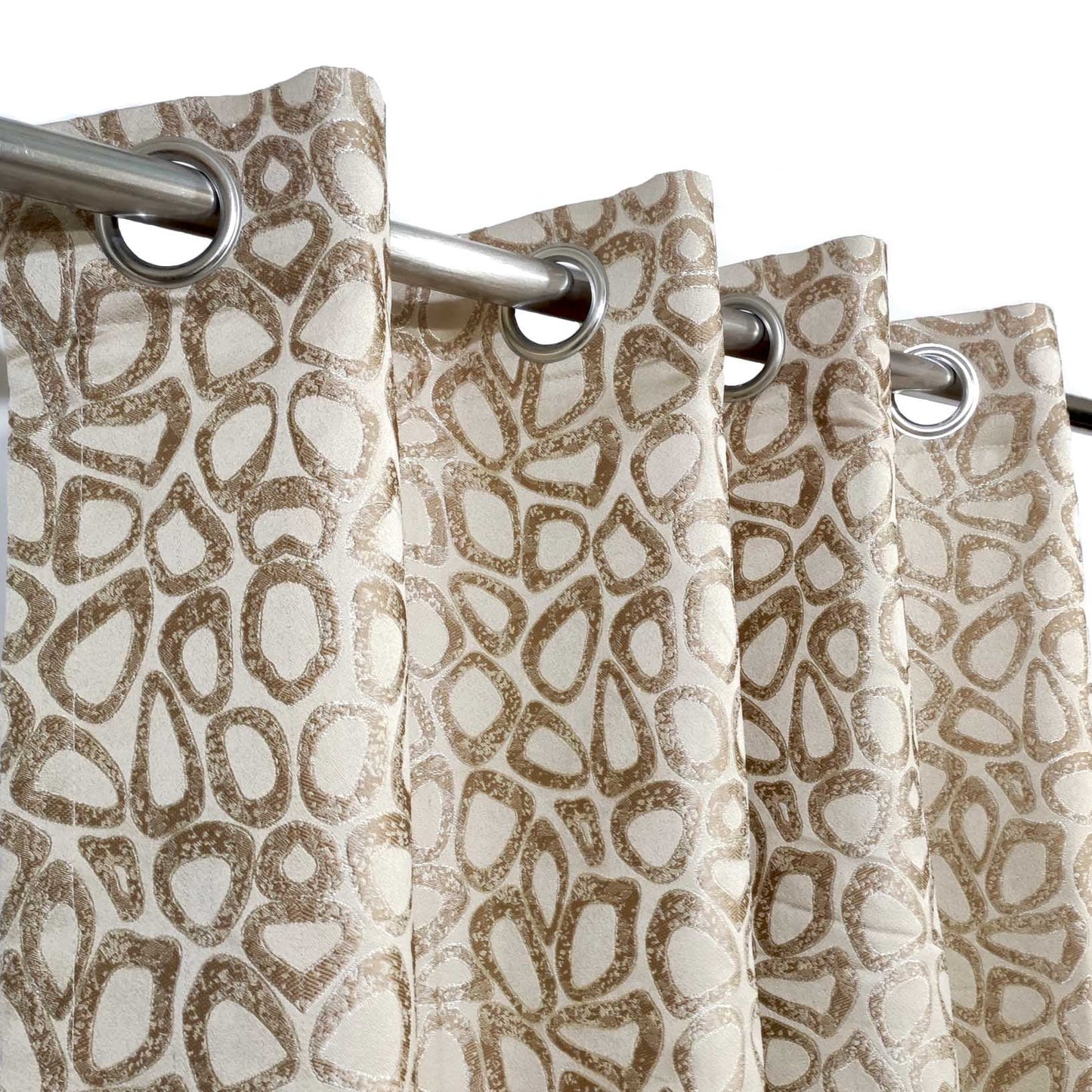 Light Brown Thick Viscose Ready Made Curtain