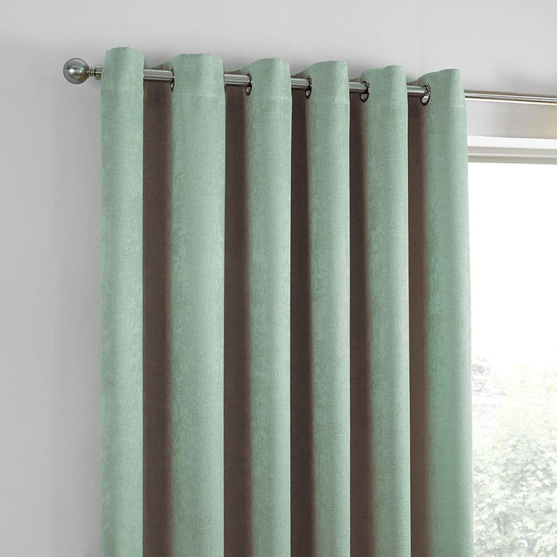 Fusion Textured Fabric Eyelet Curtain - Single Panel