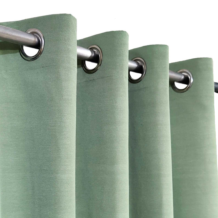 Light Green Plain Duck Cotton Curtain
