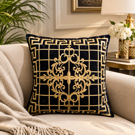 Decorative Velvet Laser Design Cushion Cover