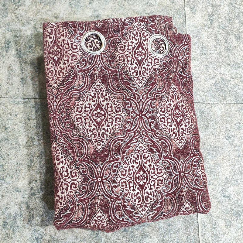 Maroon High-Quality Viscose Eyelet Curtain