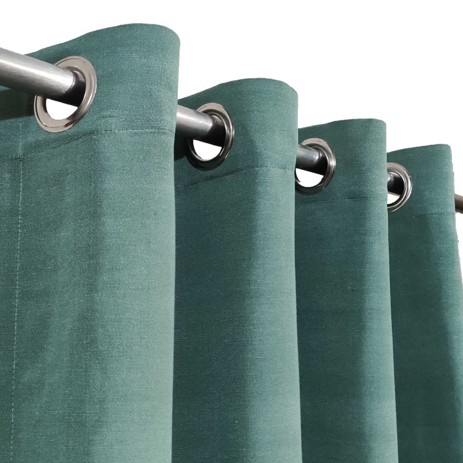 Mid Green Plain Duck Cotton Curtain