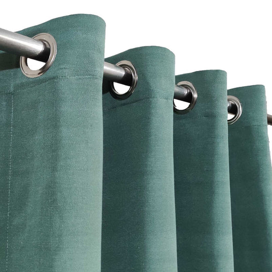 Mid Green Plain Duck Cotton Curtain
