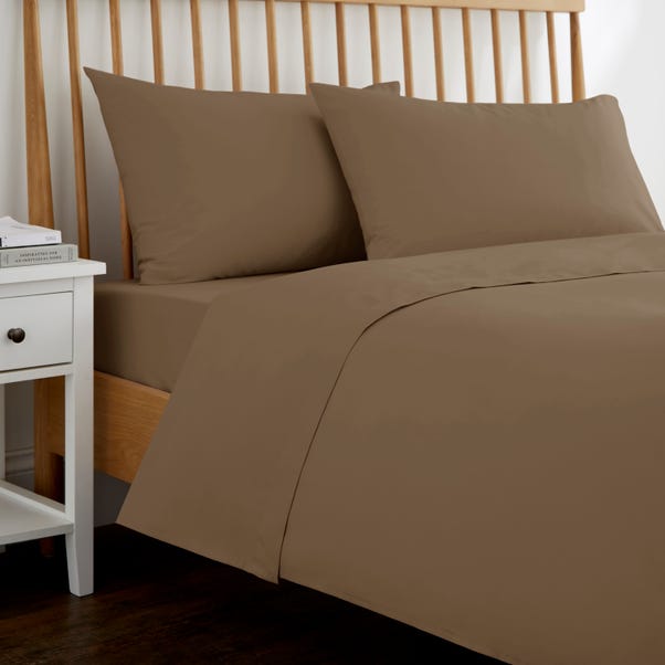 Mocha Pure Cotton Flat Sheet